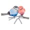 Crystal Expressions 2.75 In Bird On Branch Spring Figurine , Lightweight Multi Seasonal Decor Spring Summer Faceted